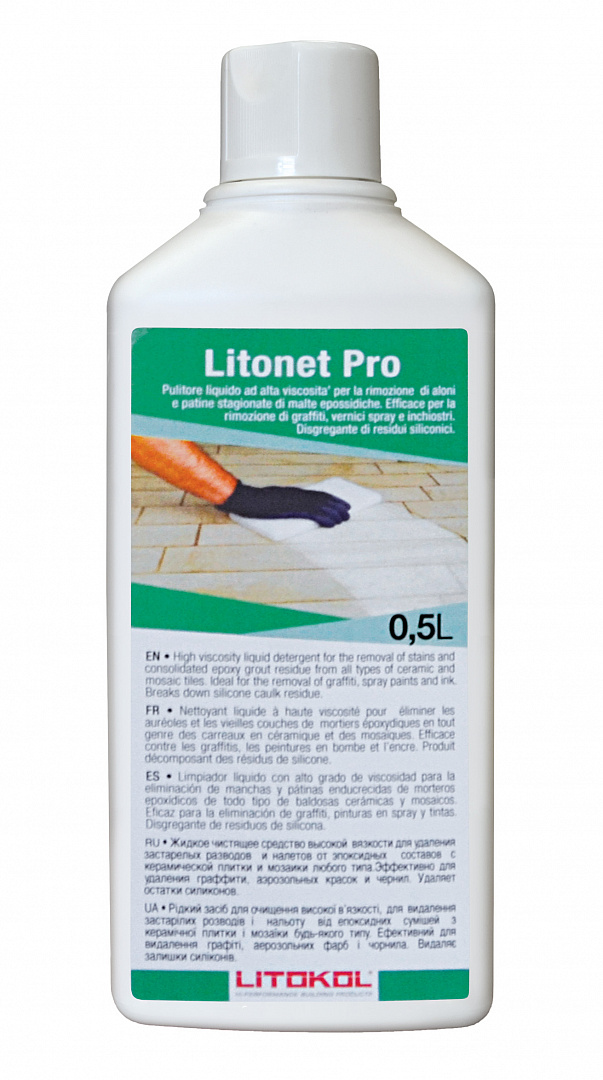 LITONET PRO жидкий очиститель высокой вязкостью для выведения пятен и разводов от эпоксидных затирок