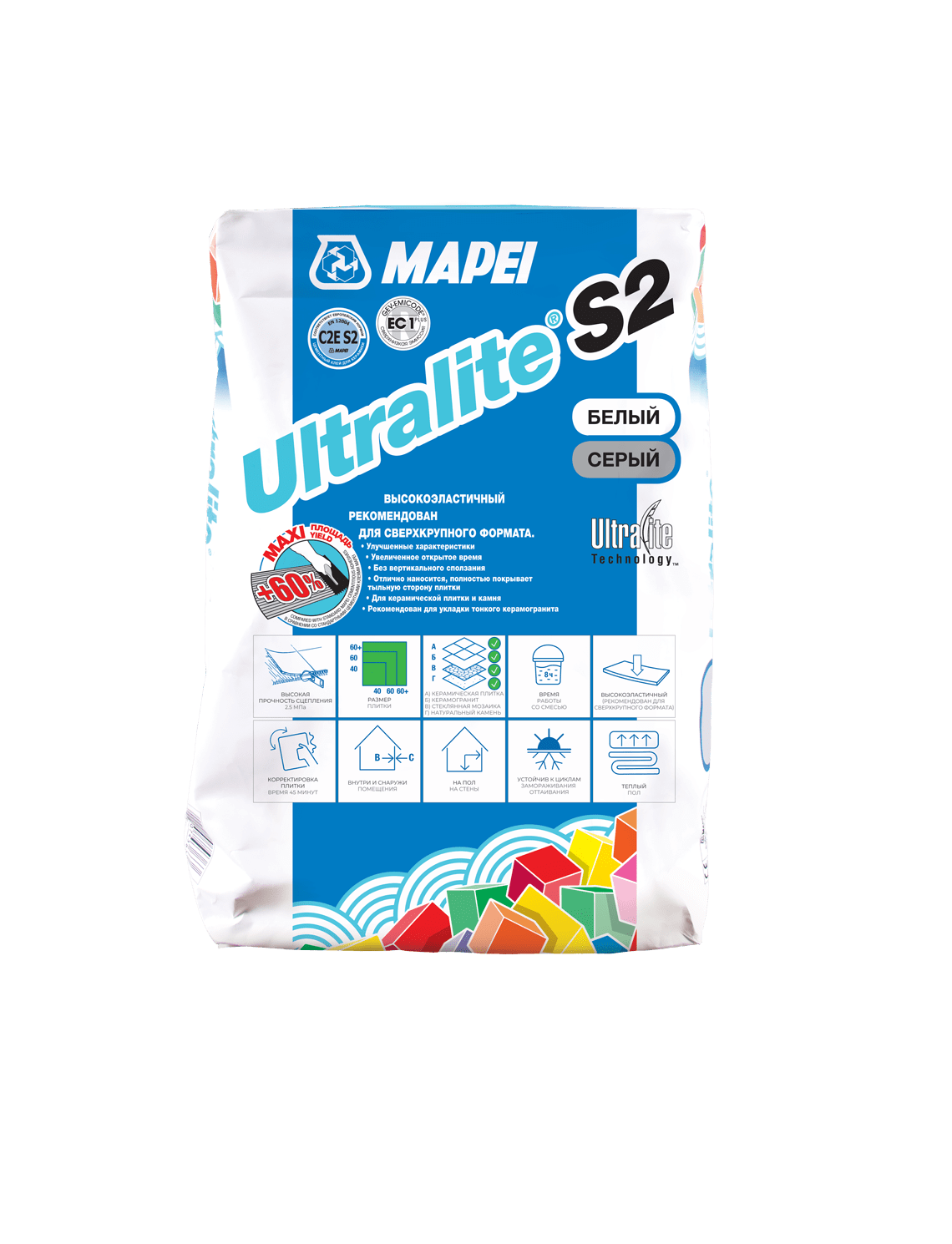 MAPEI ULTRALITE S2 Серый 