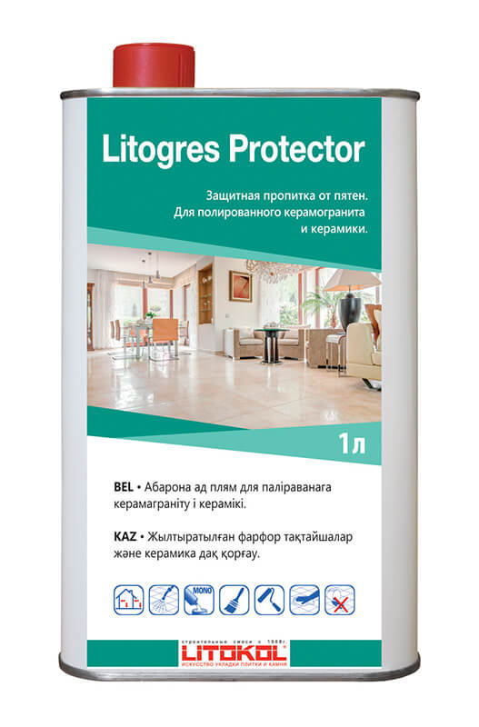 LITOGRES PROTECTOR защита от пятен для полированного керамогранита и керамики 