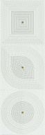 SERRA FLAVIA 518 Geometric Decor Off White Glossy 30x90 