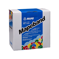 MAPEI MAPEBAND  (Прорезиненная лента с щелочестойкой тканью для цементных гидроизоляционных систем и жидких мембран, рулон 50м)