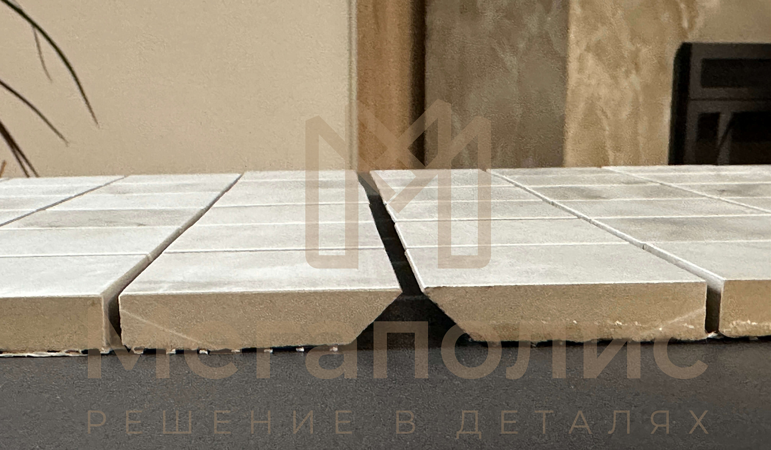 Мозаика. Запил под 45 градусов на углы