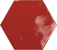CERAMICA RIBESALBES GEOMETRY Hex Red Glossy 15x17,3 