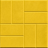Тротуарная плитка вибролитая высокопрочная "8 кирпичей"  (Жёлтый)