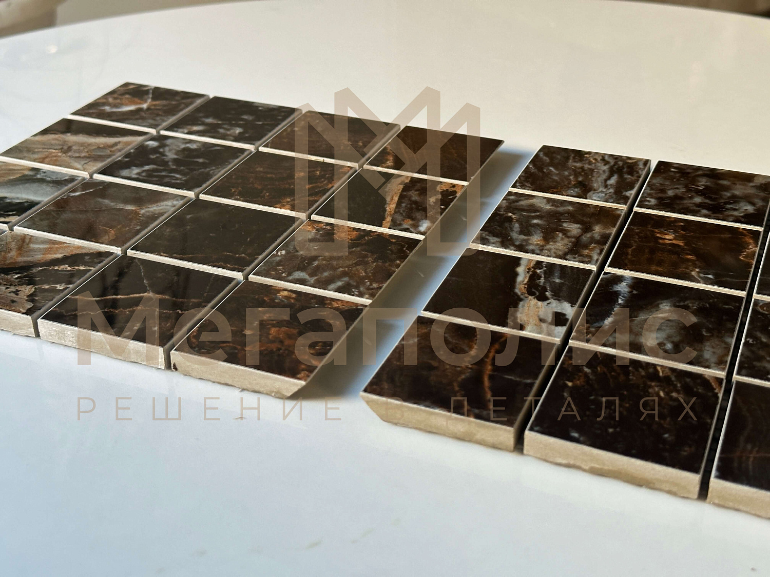 Мозаика. Запил под 45 градусов на углы